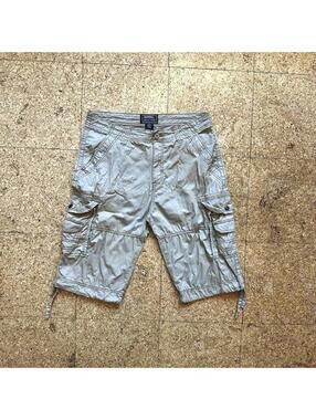 National Outfitters Cargo Shorts Men's Size 34 Khaki Tan Cotton Utility Pockets